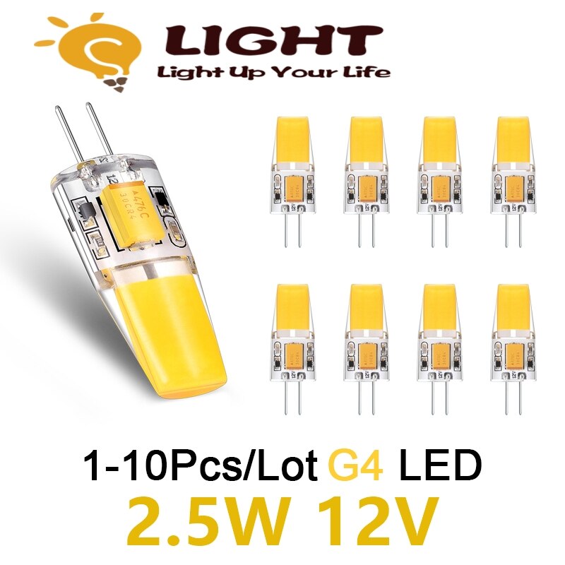 LED ̴ G4 COB , AC/DC, 12V, 2.5W, ƮƮ 鸮 , ҷΰ  ü, / ȭƮ, 1-10 